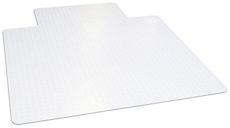Dimex Office Chair Mat for Low‑Pile Carpet – 45 x 53 Clear Desk Floor Protector with Lip, Smooth Glide PVC for Rolling Chairs