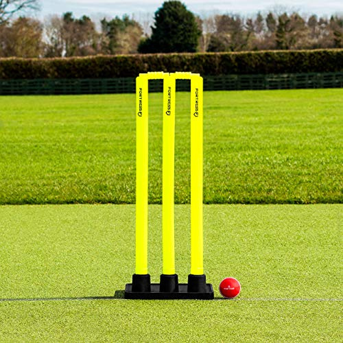 FORTRESS Flexi cricket stumps – cricket Wickets av gummi gUL Senior