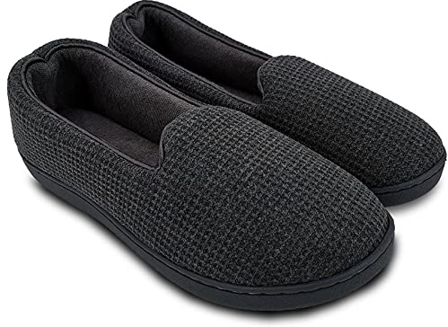 ofoot Women's Comfort Memory Foam House Tofflor med stängd rygg, halkfria inomhus utomhus loafer skor