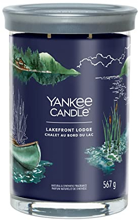 Yankee Candle Signature Scented Candle | Lakefront Lodge Large Tumbler Candle with Double Wicks | Soy Wax Blend Long Burning Candle | Perfect Gifts for Women (1630058E)