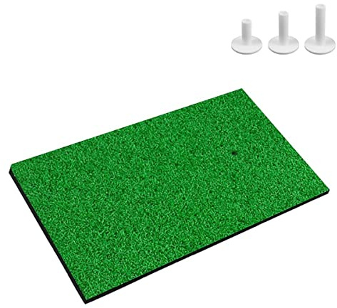 Scott Edward Golf Hitting Mat Tee Turf, Rough Turf and Fairway Turf Multiple Versions Portable Golf Training Mat Practice Training Mat for Indoor and Outdoor with 3Pcs Rubber Tees