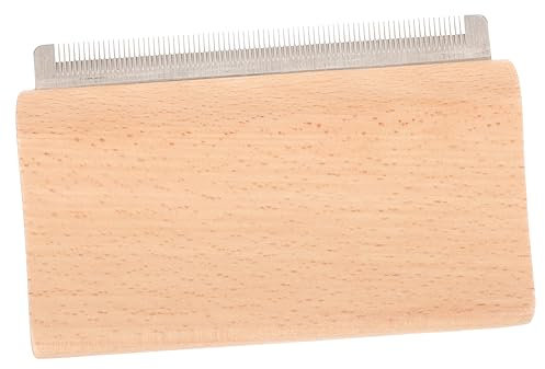 VILLFUL Pferdebürste Aus Holz Pferdebürsten Für Die Fellpflege Enthaarungsbürste Für Hunde Haustierenthaarer Bauernhof-Haustier-bürste Fellpfleger Für Katzen Kuh Metall Hölzern