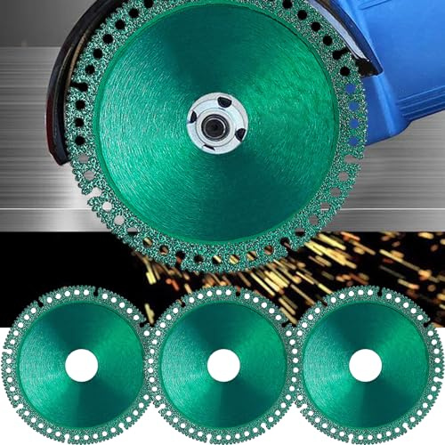 Indestructible Disc 2.0 -Cut Everything in Seconds, New Upgraded Indestructible Disc for Angle Grinder 7/8 inch, 4 inch Circular Saw Blades for Ceramic Tile Glass Metal Wood Cutting (3 Pack)