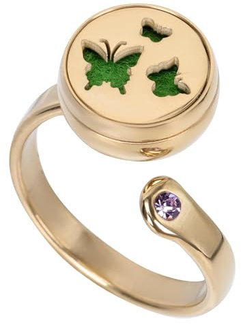 Holibanna 1Stk Ring aus ätherischen Ölen für die Aromatherapie Fingerschmuck Edelstahlring Fingerbandring Ringe Retro-Fingerdekoration Ringdekor aushöhlen schmücken Zubehör