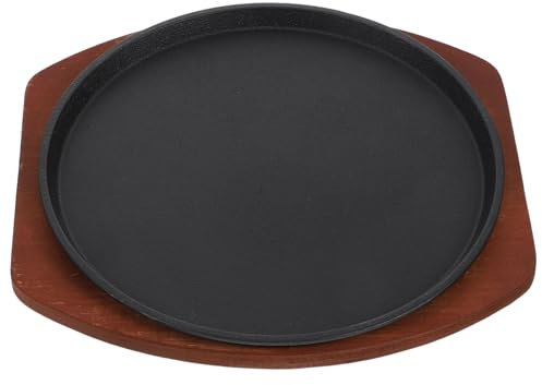ABOOFAN Cast Iron Fajita Set Padella Giapponese Bistecca Piatto Teppanyaki Grill Pan Piastra Elettrica Bbq Grigliata Pan Per Il Ristorante Cucina Di Casa Cooking Supply