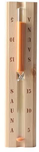 Sablier de Sauna en Bois, Horloge, Minuterie de Sable, Accessoires de Sauna Suspendus au Mur pour Salle de Spa