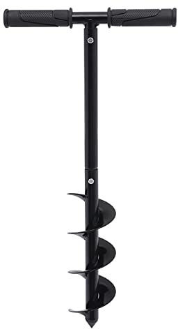 Manual Post Hole Digger, 60cm Fence Post Auger for Gardening, Hand Post Hole Digger, Post Hole DiggerTools, Spiral Steel Ground Digger, for Gardening, Garden Flower Planting, Bulb Planting