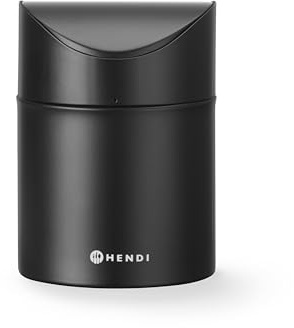 HENDI Poubelle de table avec couvercle basculant, 1,2 L, métal peint par poudrage, ø120x(H)165mm, noir