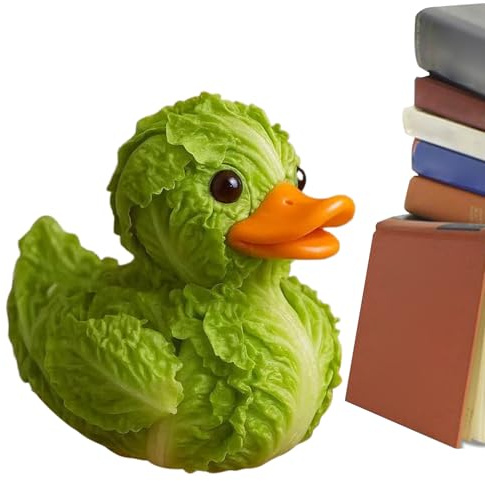 Youngwier Petit Canard Légume - Figurines Drôles 3D De Canard Légume pour Bureau | Sculptures en Résine Pièces Centrales De Table pour Collectionneurs Adultes Cabinet Bibliothèque Étagère