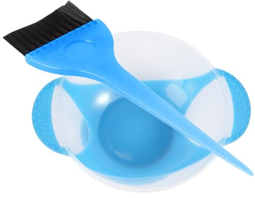 PRETYZOOM Set de Tinte Cabello con Cuenco de Plástico y Pincel de Nylon Flexible, Conveniente para Mezclar Colorante en Procesos de Teñido y Coloración