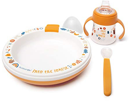 SUAVINEX 306448 - Juego de aperitivos con plato térmico y biberón, 3 unidades – 250 g