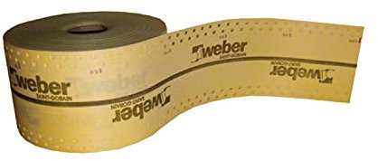 Weber Dichtungsband zur flexiblen Abdichtung von Bewegungsfugen, Boden- und Wandverbindungen, BX20 Neutral