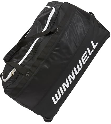 Winnwell Hockey Wheel Goalie Bag - Large Equipment Bag with Wheels to Store Goalie Gear - Made for Ice & Field Hockey Goalies - Junior