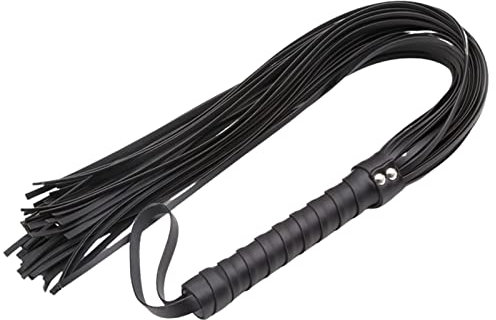 Jomewory Reitpeitsche für Schwarzes Leder Pferdepeitschen für Cosplay Peitsche Flogger Crops Praxis Reitsport Pferdepeitsche Reiten Bullenpeitsche Kostümzubehör mit PU-Ledergriff Trainingswerkzeug