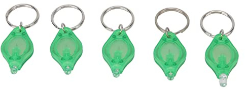 Garosa 5 PCS Mini LED Porte-clés Lampe De Poche Portable Porte-clés Lampe De Poche Doigt Lampe Ultra Lumineux pour Bijoux Détection Parties Acclamations Nouveauté Jouets (Lumière
