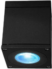 OISE ART STORE Trade Shop - Plafoniera Faretto Quadrato Soffitto Impermeabile Gu10 Vasca Box Doccia Bagno 230v Nero