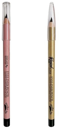 Set 2 PEZZI Matita Occhi Black + Matita Occhi Kajal Black, Eyeliner Waterproof Ultra Definizione, Alta Precisione e Lunga Durata