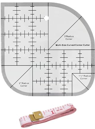 1Pc Curve Cutting Ruler, 1Pc Soft Ruler, Round Edge Template Ruler, Patchwork Sewing Ruler, Non-Slip Corner Cutting Ruler, Patchwork Tools