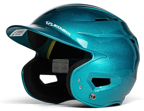 Boombah DEFCON Metallic Gloss Solid Batting Helmet Sleek Profile NOSCAE Teal - Size Junior 6 1/4 - 7