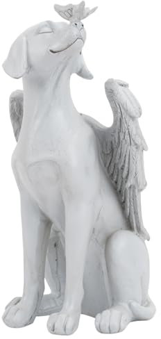Duronge Hunde Engel Gedenkstatue, Engel Hundefiguren, Gedenken Hunde Statue, Hunde Gedenkstein mit Flügeln, Garten Deko Polyresin-Engelfiguren Statue, Hunde Engel Gedenkstätte für Garten Grabsteine