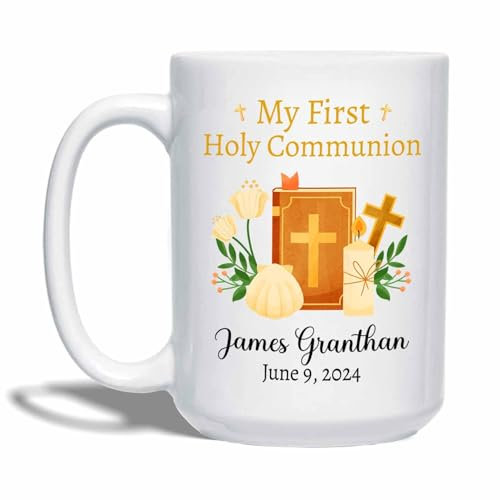 La Mia Prima Comunione Tazza In Ceramica 330 ml Tazza Di Caffè Carine Tazza Colazione Porcellana Tazza In Porcellana Regalo Carino Per Ufficio Ragazze Natale Regalo