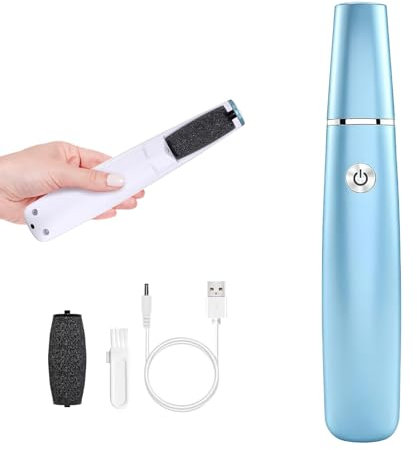 Elektrischer Hornhautentferner für die Füße, 2025 Neuest Hornhautentferner Elektrisch,Professionelle Pediküregerät, Fußpflege für Harte, Abgestorbene und Rissige Trockene Haut (Blau)