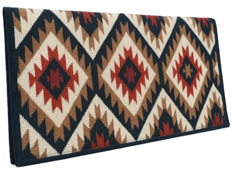Western Show Saddle Pad/Blanket for Horses - Handmade Wool Saddle Blanket with New Zealand Design, Thick, Durable & Comfortable for Horse Riding m140 (36” L x 36” W x 1)