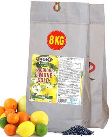 Antika Officina Botanika Concime Agrumi e Limoni granulare, Concime Organo Minerale specifico per piante di agrumi, limone, arancio, mandarino.