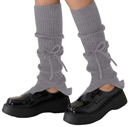 EQWIGKEIT Calentadores de punto para mujer, calentadores de invierno, calentadores de pantorrilla, coloridos, calentadores de pantorrillas, cómodos, cálidos, calcetines largos, calentadores de piernas