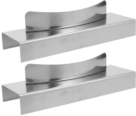 Gogogmee Protezione Ignifuga per Fornelli in Acciaio Inox Resistente al Calore, Griglia Antiscivolo da Cucina Commerciale, Supporto Stabile per Ristoranti e Hotel, Set 2 Pezzi per