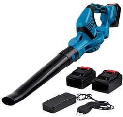 Viemylu Soffiatore a Batteria 21V, 250 km/h, con 2 Batterie al Litio 3.0Ah, Leggero 1,8 kg, per Giardino e Cortile