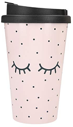 Depesche 2180.037 To-Go Mug Motif Close Eyes Plastique Multicolore 350 ml