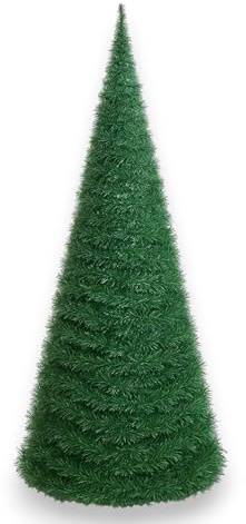 Albero di Natale Slim Richiudibile Pop-UP 120 cm VERDE con Base a Croce in Metallo Decorazioni Natalizie Ø 35cm conico