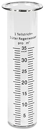 DanDiBo Pluviometro in vetro 15 cm [fino a 35 mm/m²] 556660 – Vetro di ricambio per misuratore di precipitazione rana, gufo, lepre, lumaca, tartaruga, cavalletta, uccello