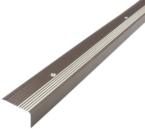 PROVISTON | Trappkant | Aluminium | Mörkgrå | Bredd 40 mm | Höjd 20 mm | Längd 1000 mm | Borrade | Trappkantprofil | Trappvinkel | Vinkelprofil | Kombinera vinkel | 1 del