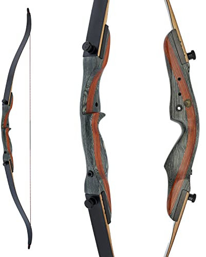 Drake Sediment - 62 Zoll - 20-50 lbs - Take Down Recurvebogen, 3-teilig, auch für anspruchsvollere Schützen empfehlenswert (30 lbs)