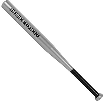 HIDETOSHI WAKASHIMA® Tokyo Baseballschläger aus rostfreiem, legiertem Stahl. Für Anfänger, Hobbyspieler und Profis geeignet, Länge: 28 Zoll (0,71 m), Gewicht: 980 g, in vielen Farben (Silber)