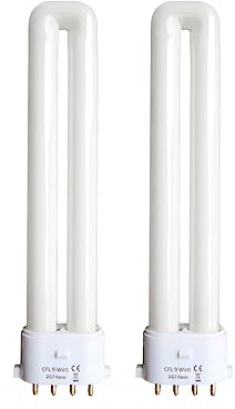 9 Watt 2G7 Base Fluorescent Light Bulb,Replacement for Satco S8365,6416,Coleman Lantern Bulb,Kandolite 96500,Rayovac F9w-1 Light Bulb,CF9DS/E/841,4 Pin 2G7 Base,4100K 2PACK
