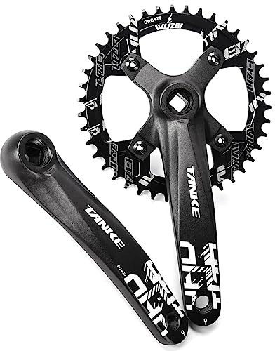 Mountainbike 170mm Fyrkantig Kona Vevsats 30T 32T 34T 36T 40T 42T Smal Bred Tänder CNC Runda Kedjering Vev Aluminiumlegering MTB Vevarm(30T)