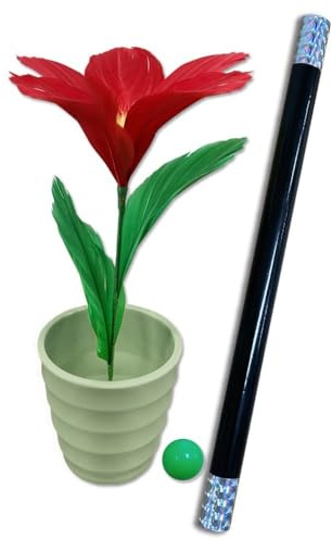JL Corp. Wand to Flower Magic Trick - Swing Your Wand and Flower Will Appear Easy Magic Performance Magic Tricks for Girls and Boys,Beginners