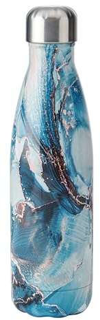 S'well Original Water Bottle, Ocean Marble, 500 ml - Vacuum-Insulated Keeps Drinks Cold and Hot - BPA-Free Stainless Steel Hydration for On the Go