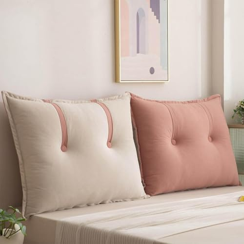 Hoowarm Cuscino da Lettura per Letto e Divano Imbottito Schienale Cuscinoni Matrimoniale/Singolo Cuscini Testata Letto Rimovibile Grande Cuscino da Parete Supporto Lombare Cuscino(C,60x60x15cm1pc)