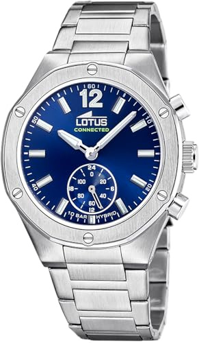 LOTUS Reloj Inteligente Mujer - Híbrido Connected de Acero Inoxidable 316l - Cristal Mineral - Resistente al Agua 5 ATM - Control Música, Cuenta Pasos, Notifica y Rechaza Llamadas 18971/5