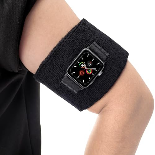 IFCASE Sport Sweatband Arm Band for Apple Watch 42/41/40mm iWatch Series Ultra 11 10 9 8 7 6 5 4 SE, Unisex Armband (Single) XL