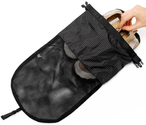 Organizer per scarpe da viaggio – Borsa a rete traspirante con grande capacità, borsa pieghevole per scarpe da imballaggio, custodia per scarpe per vacanze, aereo, crociera, palestra,