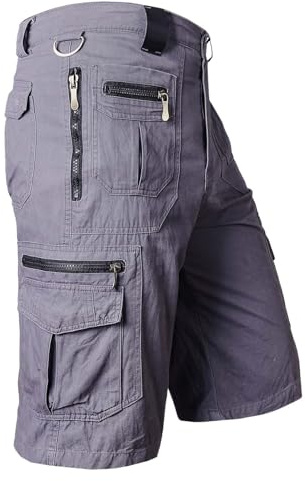 duaicnvow Pantaloncini Cargo Uomo in Cotone da Lavoro Elasticizzati Multitasche Pantaloni Corti Uomo Lavoro Estivi Pantaloncini da Lavoro Sportivi Bermuda Cargo Uomini Militari Hiking Running Shorts