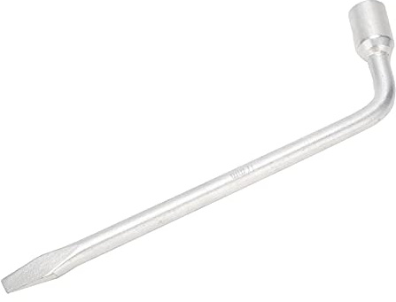 Yusat Chiave a Tubo con Intaglio Strumento a Bussola Esagonale Strumento di Riparazione Maniglia di Estensione Acciaio 45 Lucido per Riparazione Auto Pneumatici (17 mm)