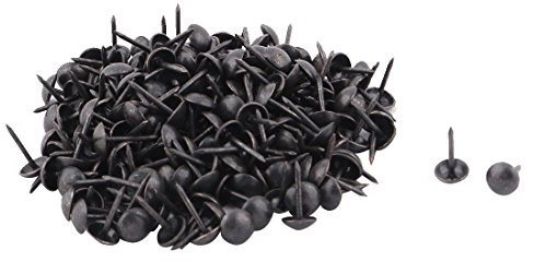 sourcing map 200 Stk Möbel Nagel Tisch Metall Runder Kopf Reißzwecke Nagel Stecknadel 7 x 13mm Schwarz de