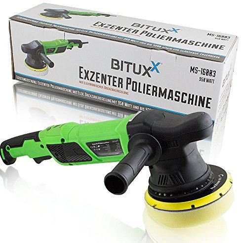 BITUXX® Exzenter Autopoliermaschine Poliermaschine Polierer mit elektronischer Drehzahlregelung 950W