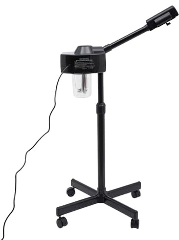Gesichtssauna Gesichtsdampfer Gesicht Dampf, 800W Professional Nano Ionic Dampfgerät Warme Nebel, 750ml Facial Steamer Verstellbares Design, mit Ozon-Funktion (Schwarz)